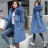 Winter Parka 2024 New Women Jacket Clothes Long Coat Wool Liner Hooded Jacket Fur Collar Thick Warm Snow Wear Fashion Parka